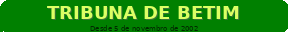 Jornal Tribuna de Betim - MG - Fundado em 5 de novembro de 2002